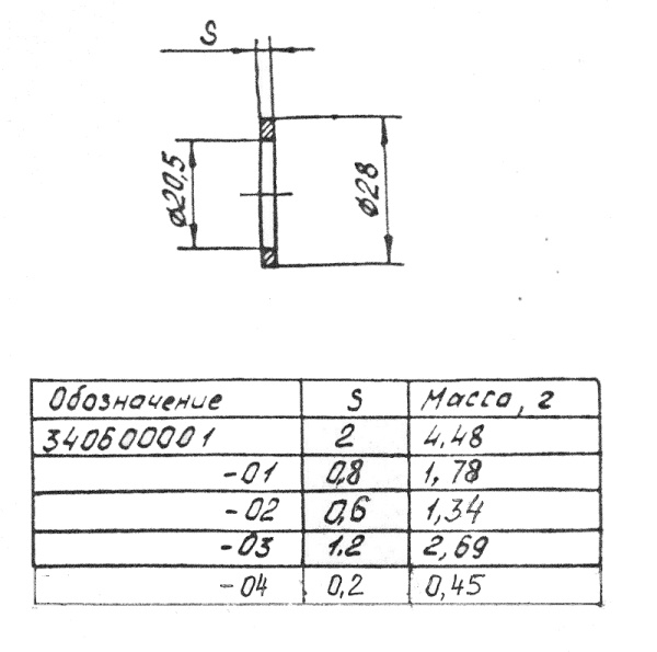 0128447  Кольцо регулировочное 340600001-03 (2 шт.)